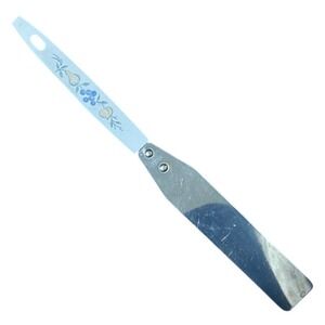 Vintage Fruit Pattern Offset Icing Spatula Stainless Steel Cake Tool